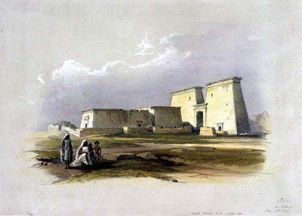 Dakke, "Mısır ve Nubia"dan, Cilt 1 (lito) by David Roberts