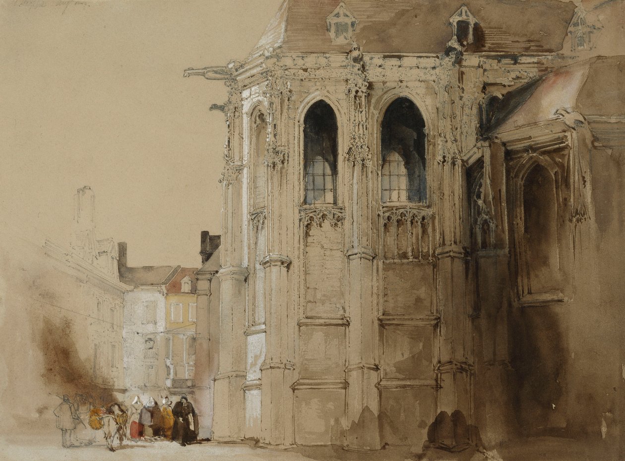 Dieppe, 1828 by David Roberts