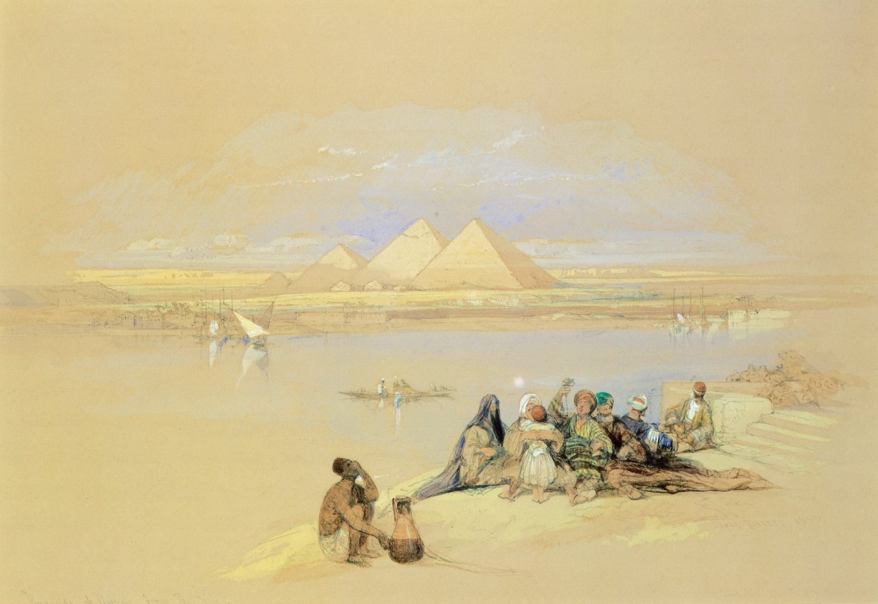 Mısır, Giza, Piramitler, David Roberts by David Roberts