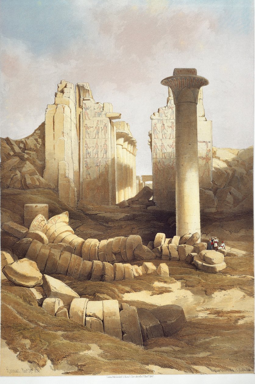 Mısır, Karnak Tapınağı Sütunlu Salonu, David Roberts by David Roberts
