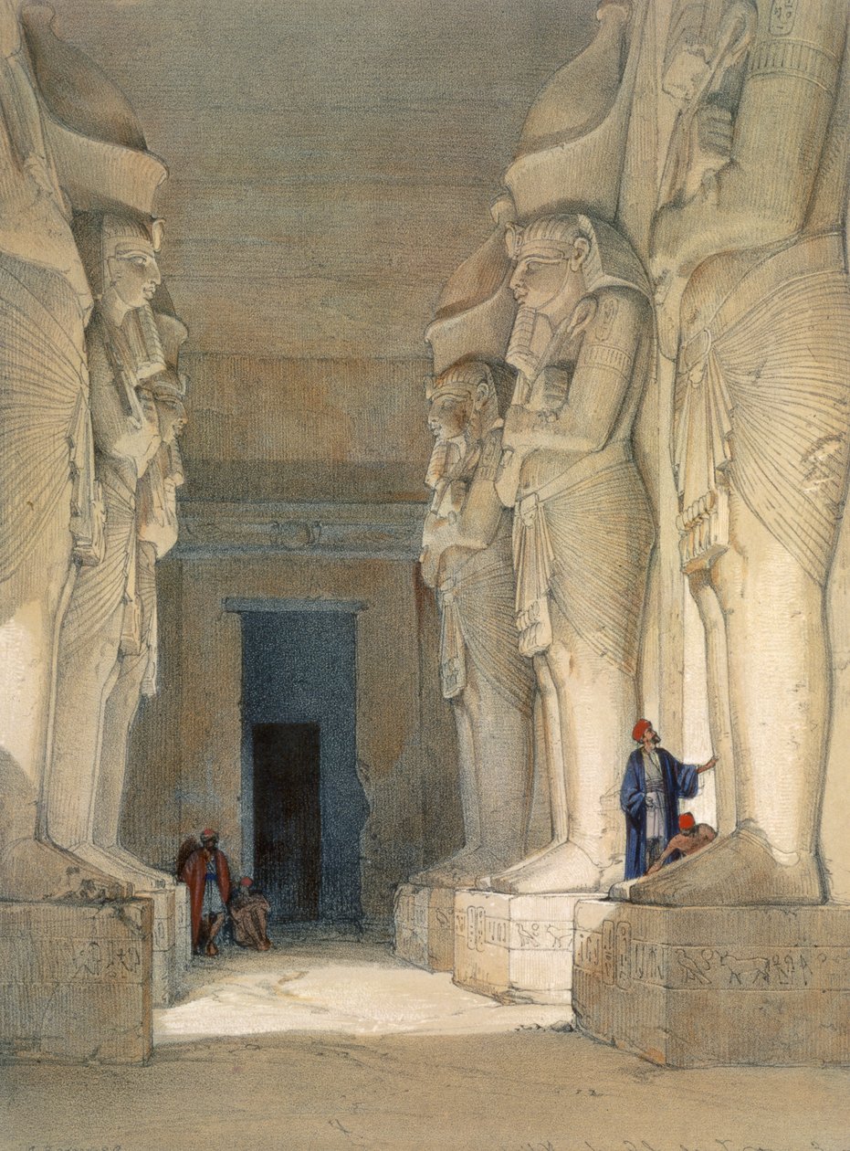 Kazılan Gyrshe tapınağı, Nubia, 19. yüzyıl by David Roberts