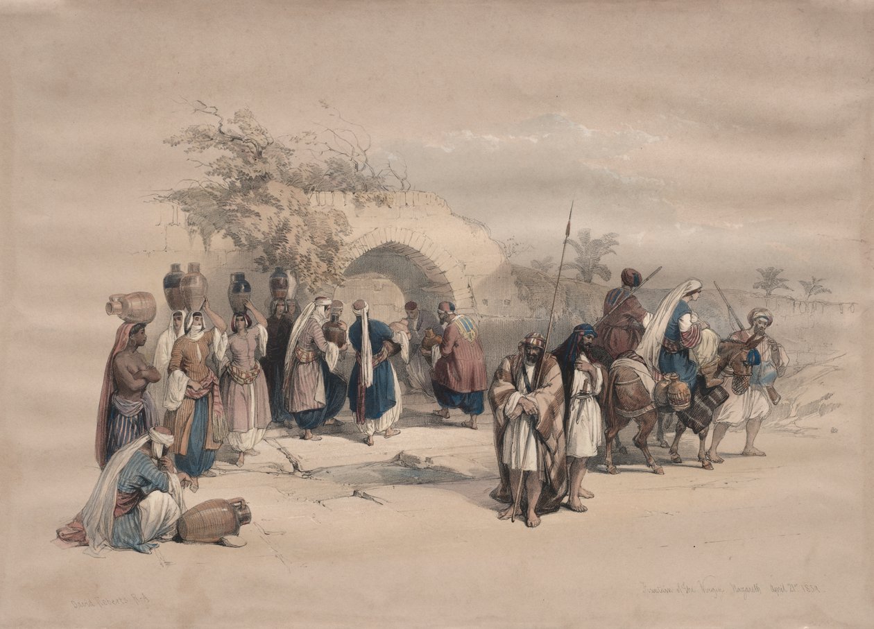 Bakire Çeşmesi, Nasıra by David Roberts