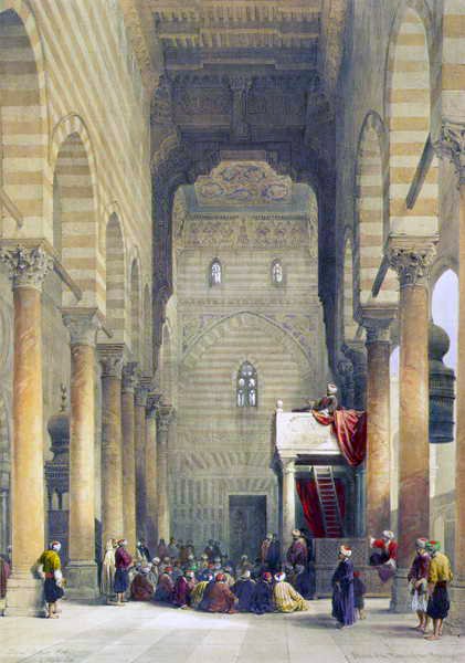 ಮೆಟ್ವಾಲಿಸ್ (ಲಿಥೋ) ಟರ್ಕಿಯ ಮಸೀದಿಯ ಒಳಭಾಗ by David Roberts