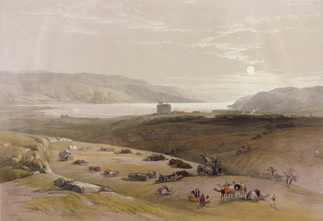 Jericho, 3 Nisan 1839, Louis Haghe (1806-85) tarafından oyulmuş 
