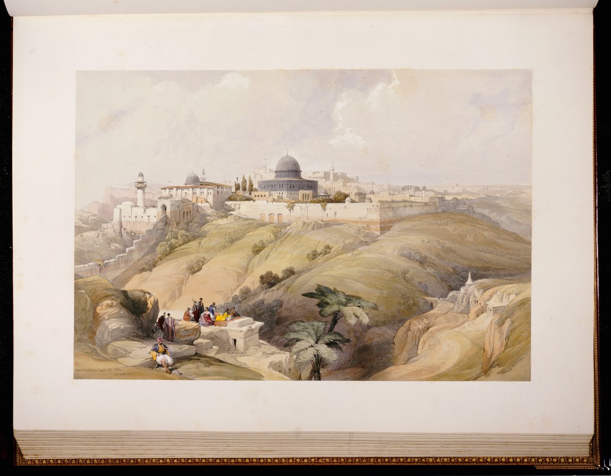 Kudüs, 9 Nisan 1839, Louis Haghe tarafından kazınmış, 1843 by David Roberts
