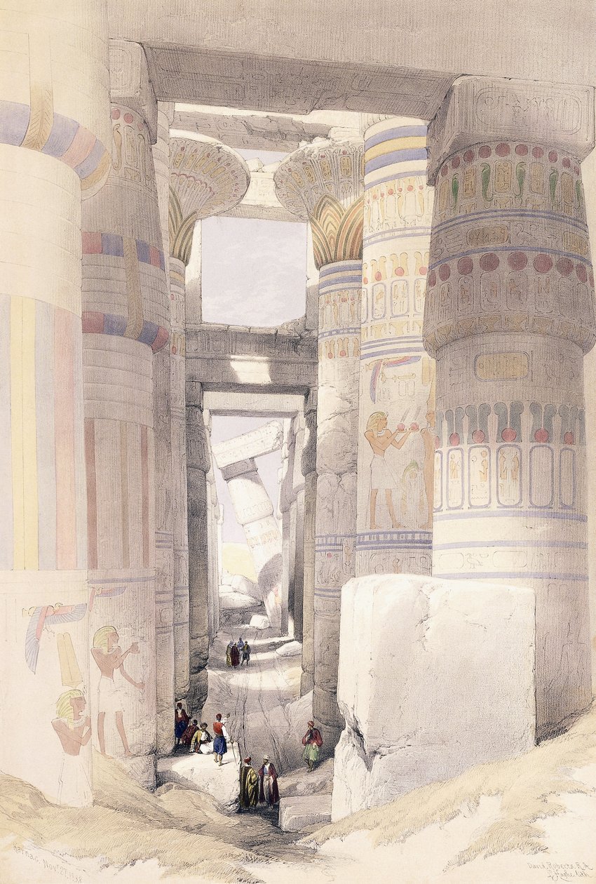Karnac, 27 Kasım 1838, 1842-1849 by David Roberts