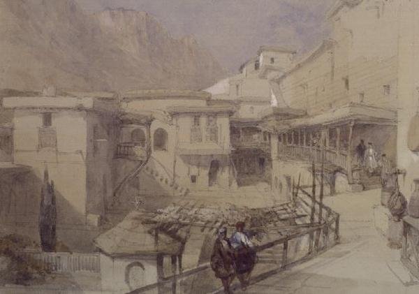 Sina Dağı (kağıt üzerine sulu boya) by David Roberts