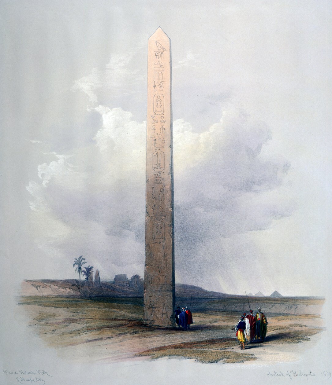 Heliopolis Dikilitaşı, 1839. by David Roberts