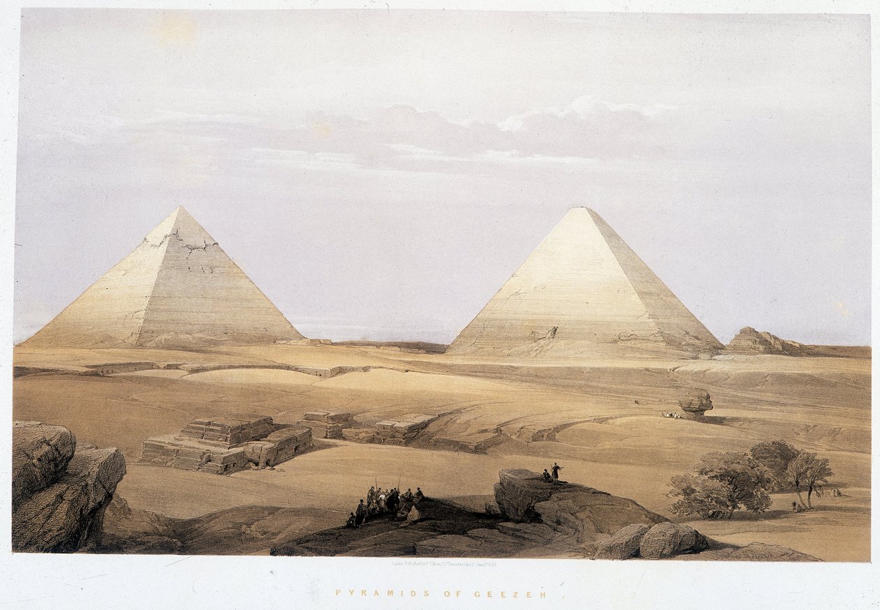 Geezeh Piramitleri - “Kutsal Topraklar”da, Londra 1849 by David Roberts