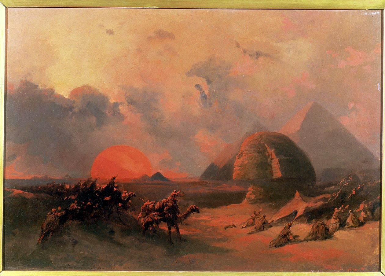 Simoon Yaklaşırken Çölün Hatırlanması by David Roberts