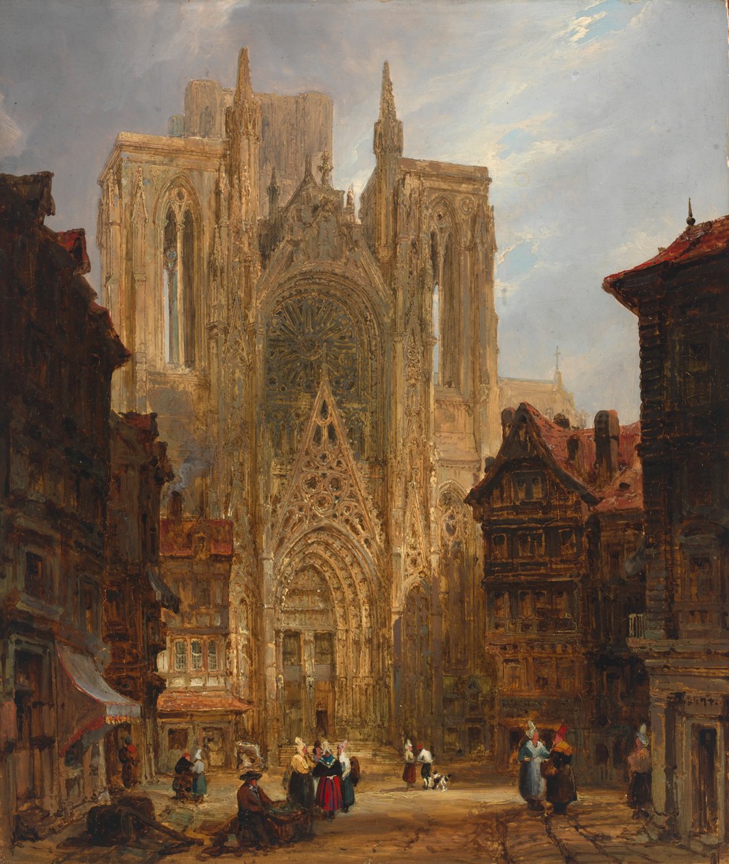 Rouen Katedrali, yaklaşık 1796-1826. by David Roberts