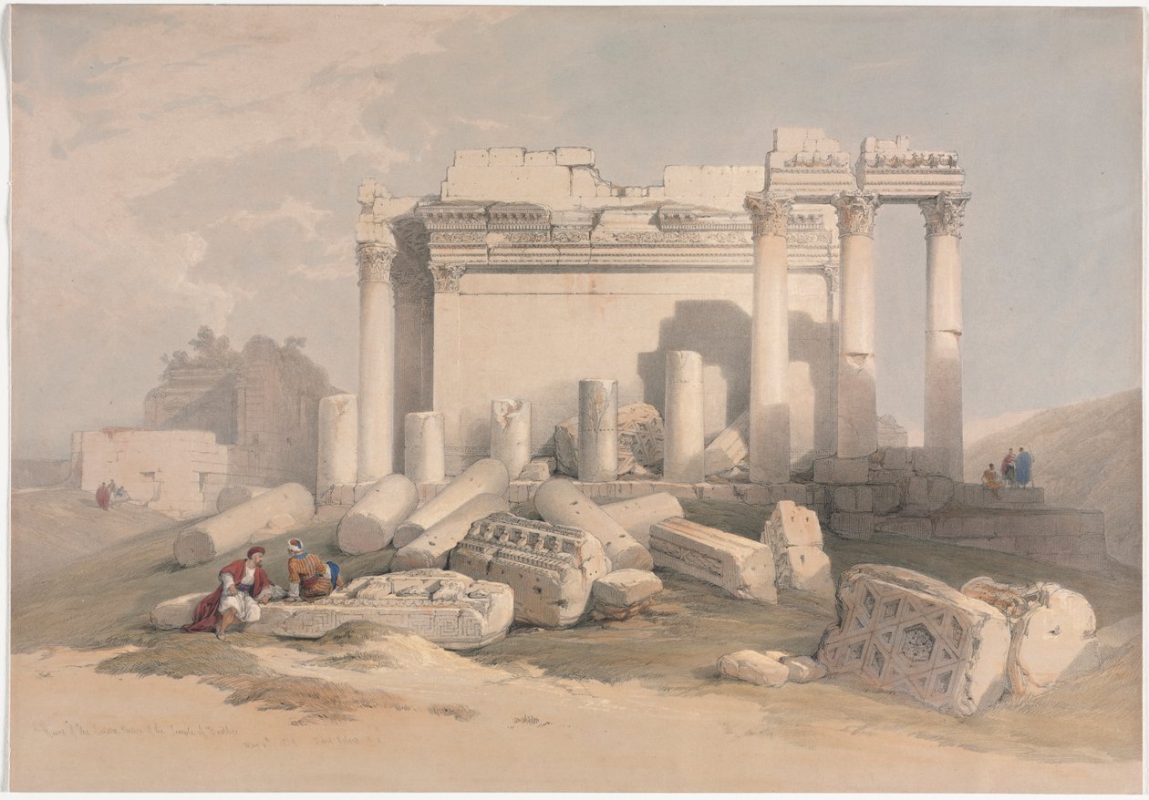 Baalbec Tapınağı Doğu Portiko Harabeleri by David Roberts