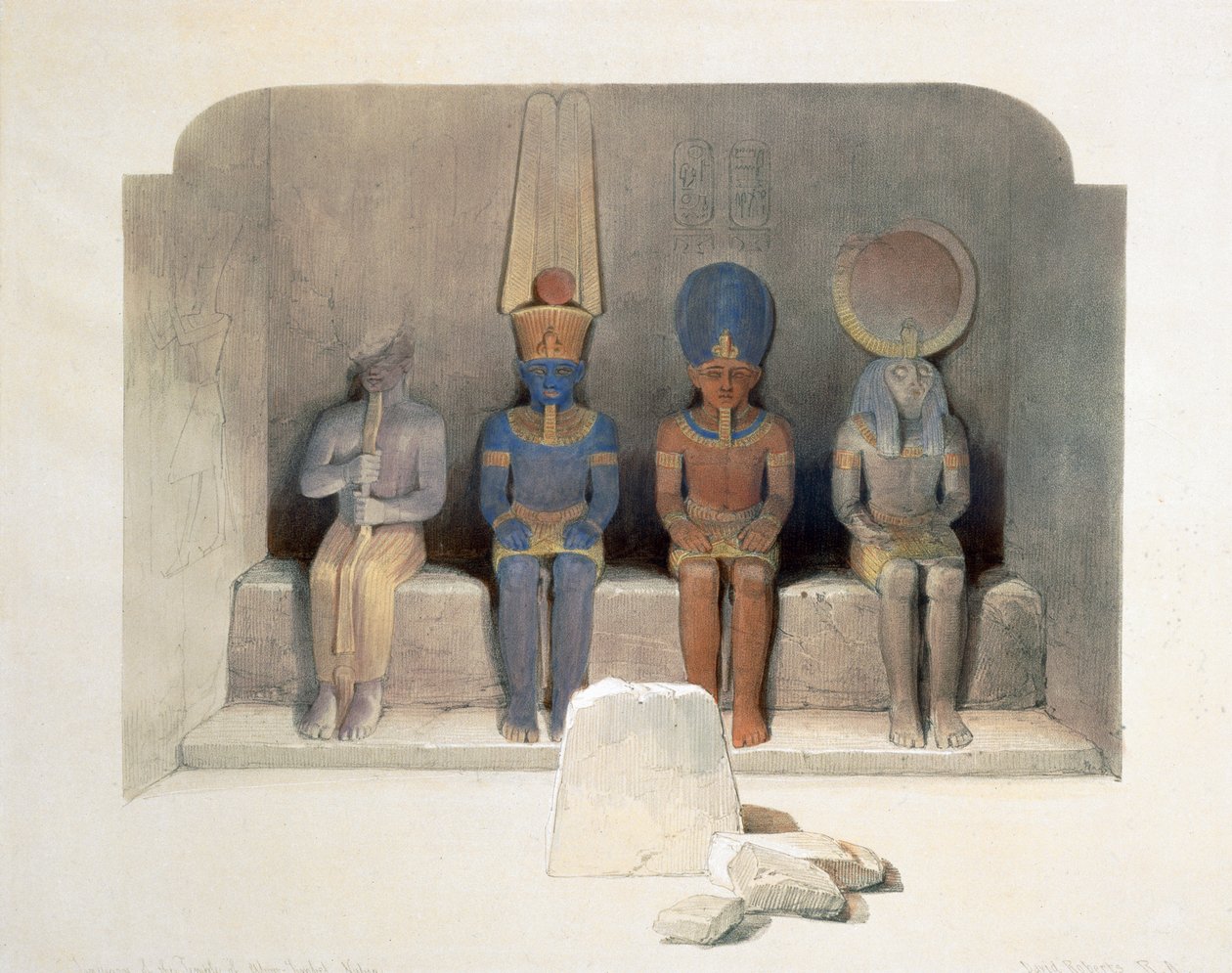 Abu Simbel Tapınağı Kutsal Alanı, Mısır, 19. yüzyıl by David Roberts