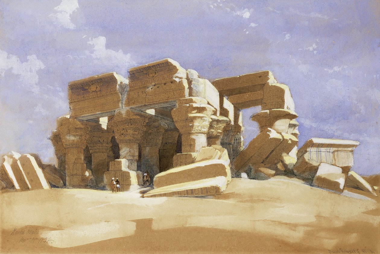 Kom Ombo Tapınağı, Yukarı Mısır, 1838 by David Roberts