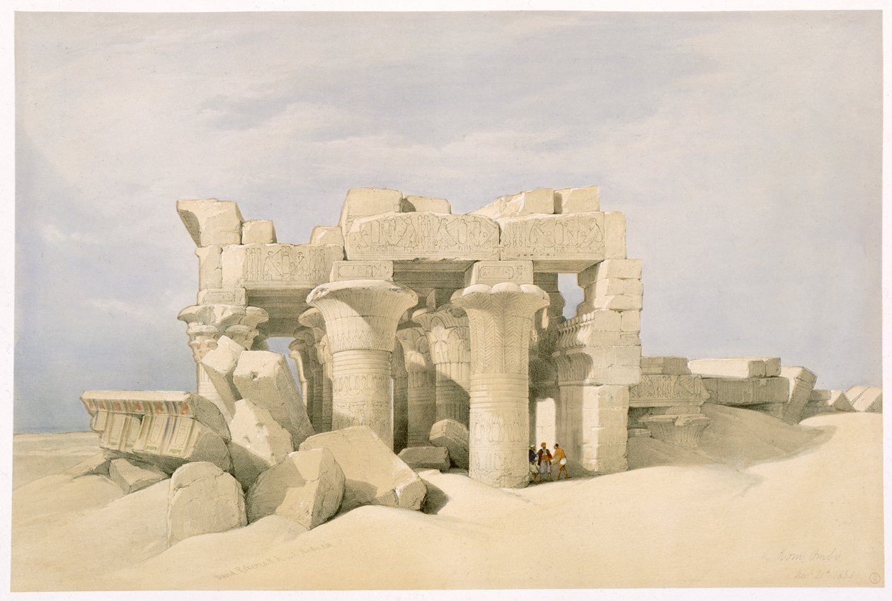 Sobek ve Horuss Tapınağı, Kom Ombo, Mısır, 19. yüzyıl by David Roberts