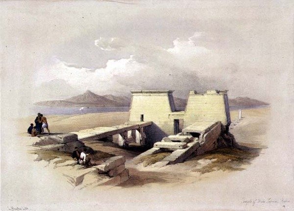 Wady Sabona Tapınağı, Nubia, "Mısır ve Nubia"dan, Cilt 1 (litto) by David Roberts