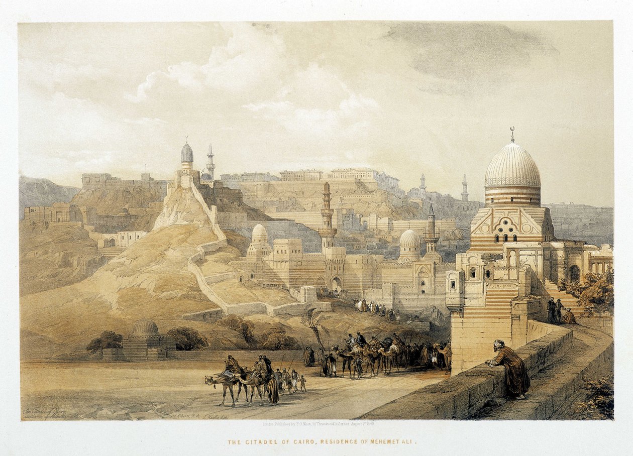 Kahire Kalesi, Mehemet Ali Sarayı, “Kutsal Topraklar”, Londra 1849. by David Roberts