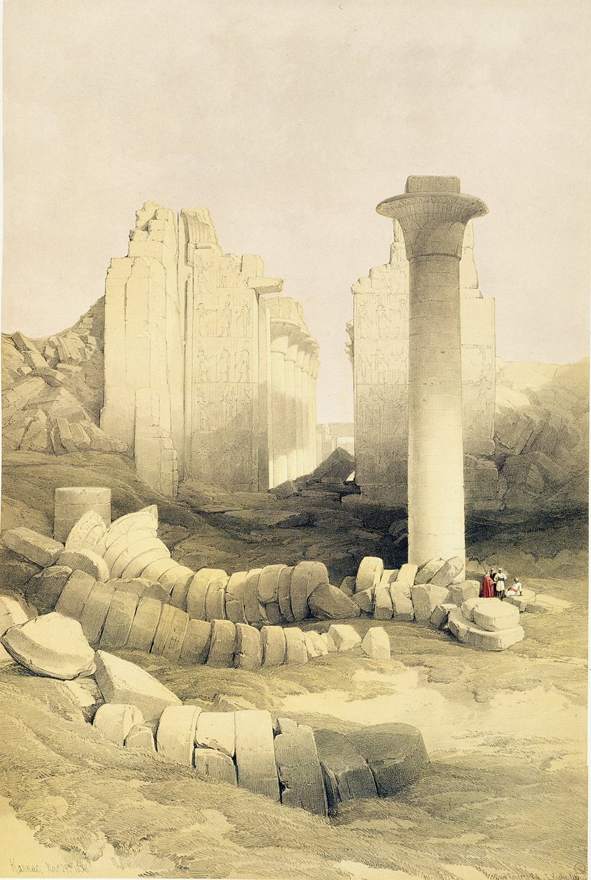 Mısır ve Nubia'dan Büyük Amun Tapınağı, Karnak'ın Dromos veya Merkez Salonu, Cilt 2 by David Roberts