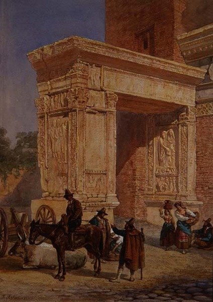 Kuyumcu Kapısı, Roma by David Roberts