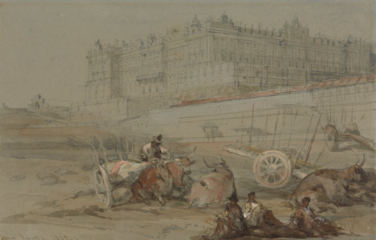 Kraliyet Sarayı, Madrid, 1832 by David Roberts