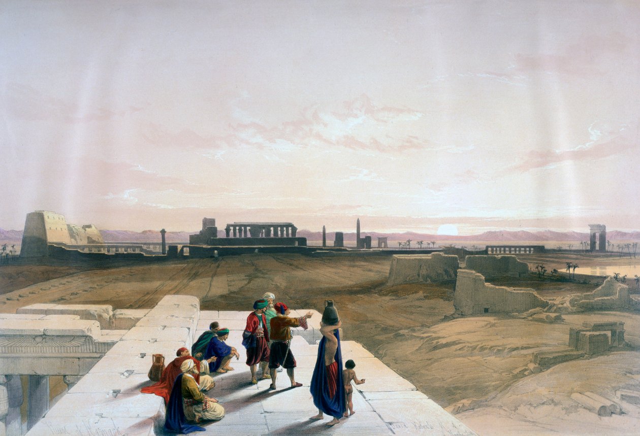 Batıdan Karnak Harabeleri, 19. Yüzyıl by David Roberts