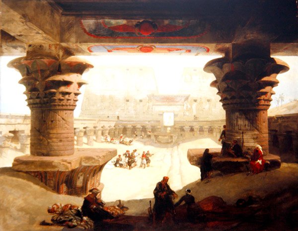 Edfou Tapınağı, Yukarı Mısır by David Roberts