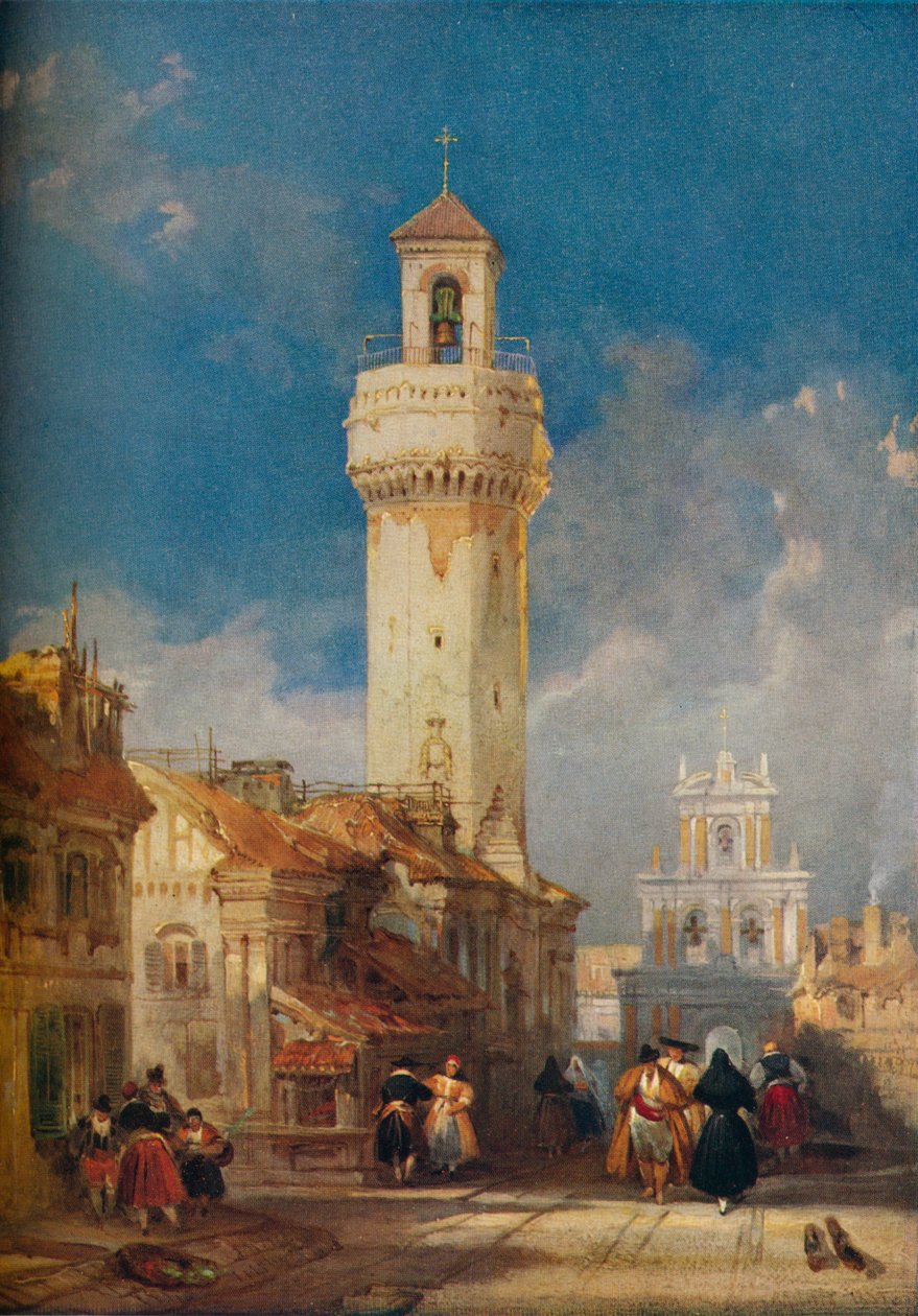 San Nicolas de la Villa Kilisesi Kulesi, Cordova, 1834 by David Roberts