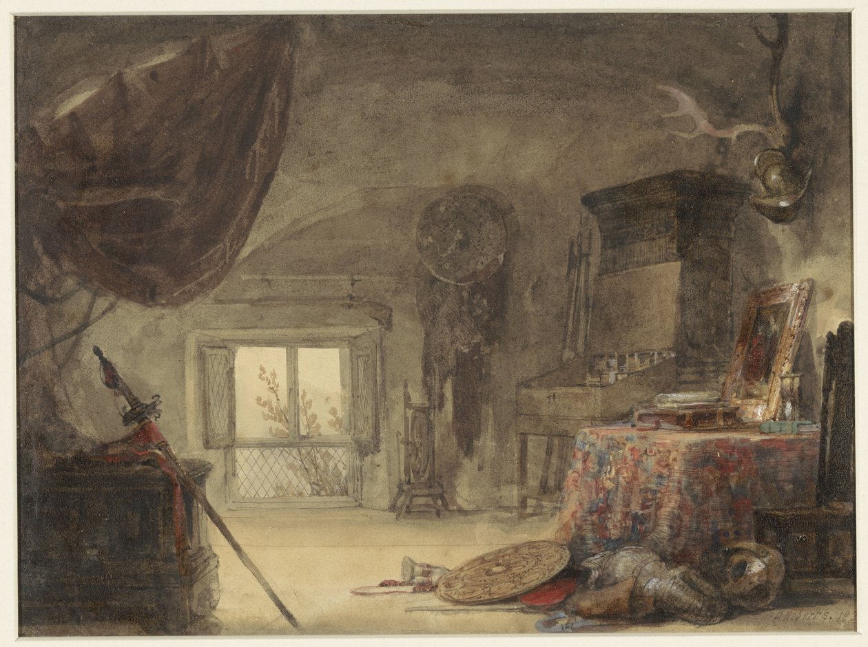 Stüdyo olarak döşenmiş çatı katı odası by David Roberts