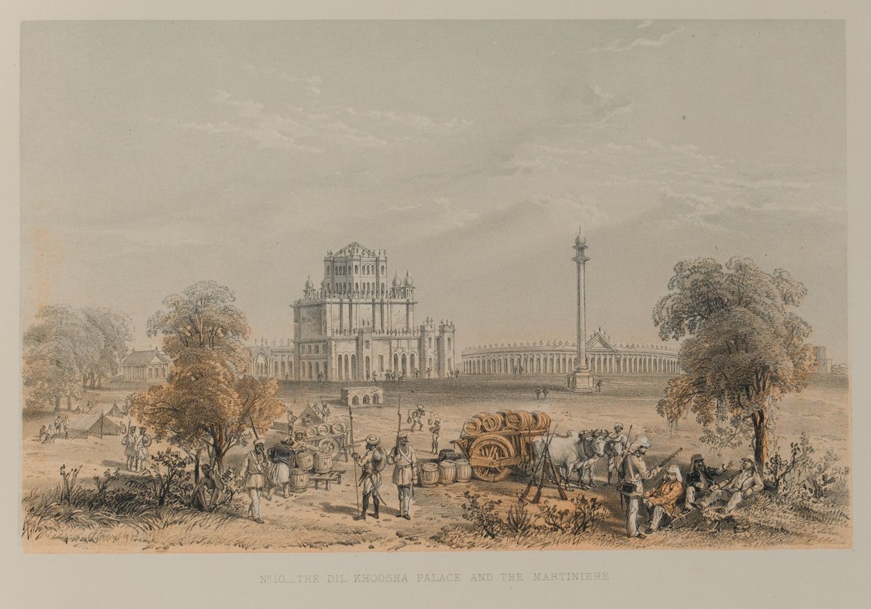 Dil Khoosha Sarayı ve Martiniere by David Scott Lieutenant Colonel (after) Dodgson
