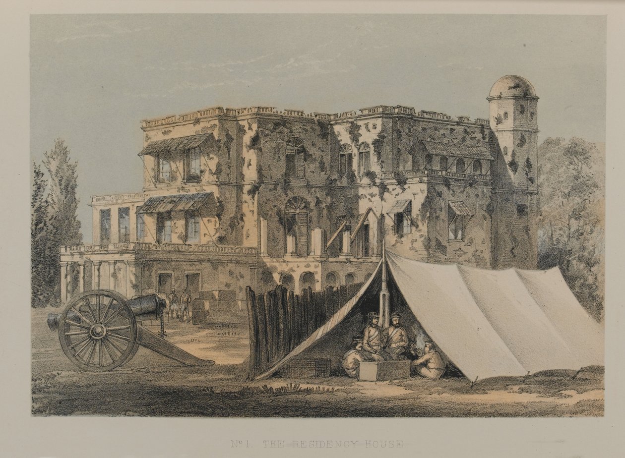 Rezidans Evi, Lucknow by David Scott Lieutenant Colonel (after) Dodgson
