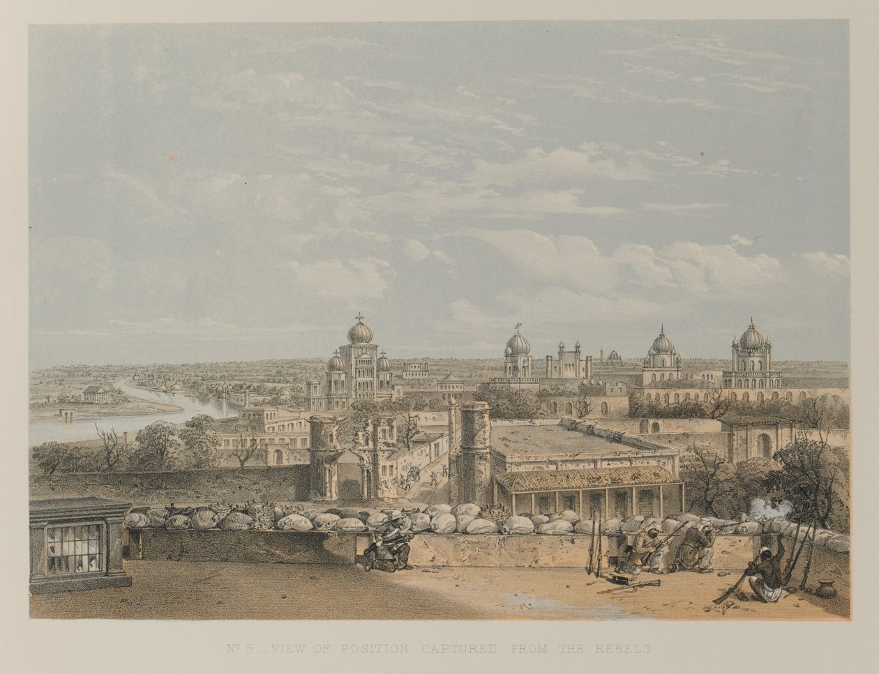 Asilerden alınan Pozisyonun Görünümü, Lucknow by David Scott Lieutenant Colonel (after) Dodgson