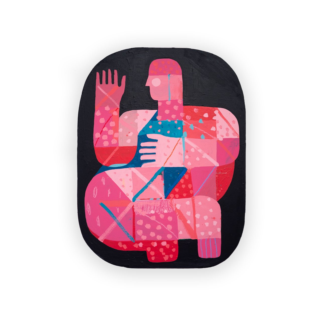Nuclearus 1, 2023 (boya ve kolaj) by David Shillinglaw