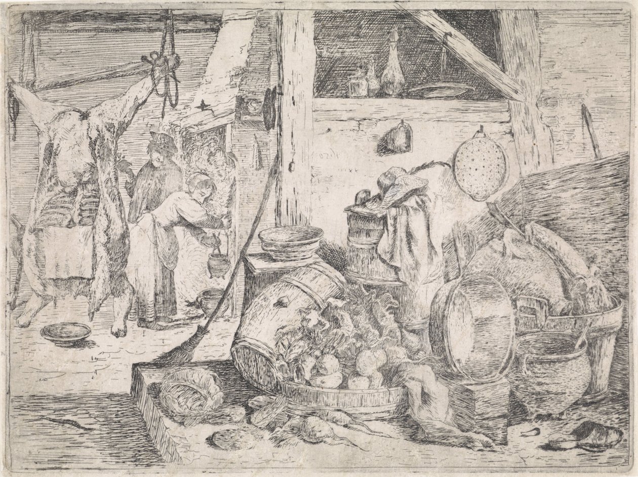 mutfak iç by David Teniers (II) (attributed to)