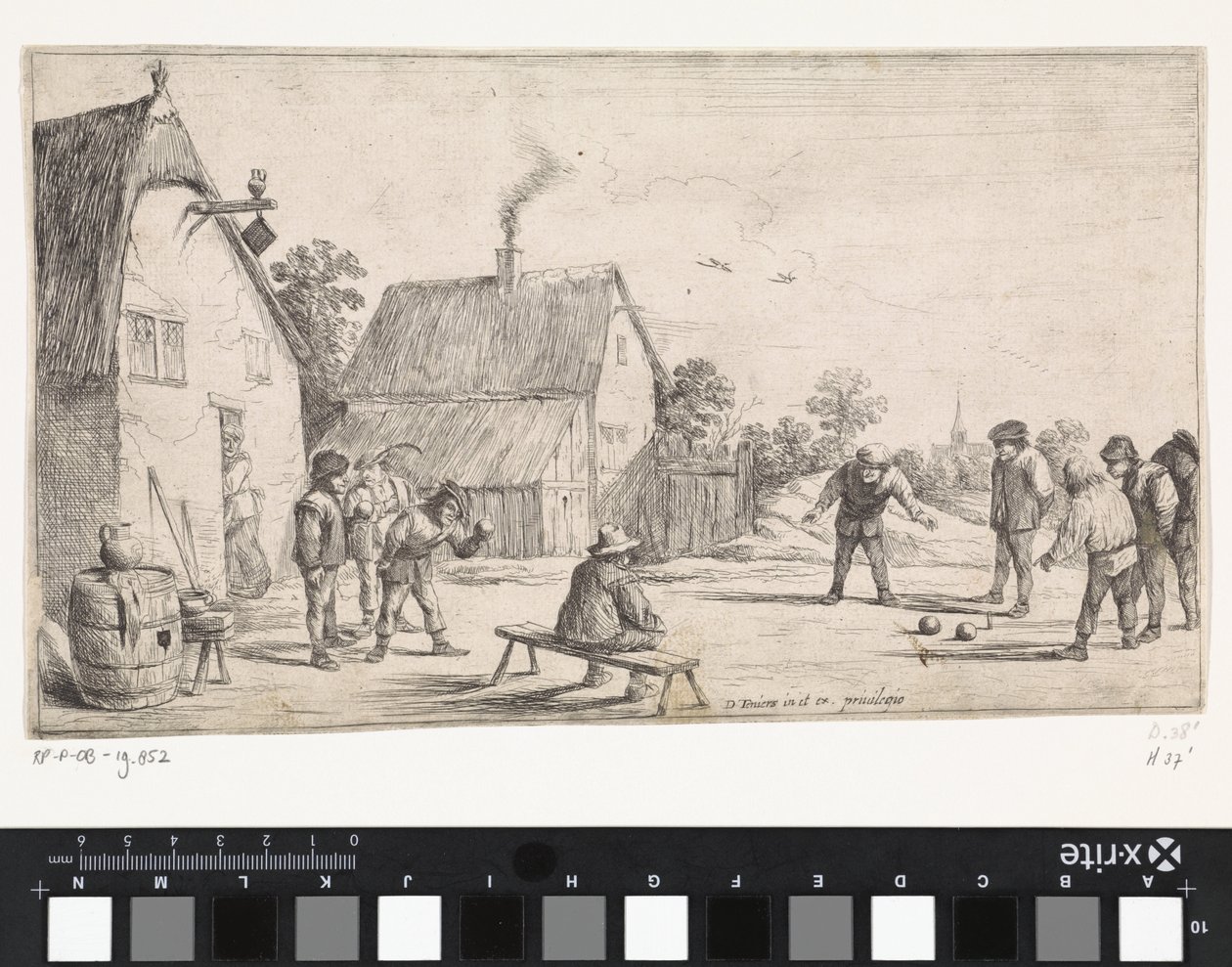 Çiftçiler top oynuyor Açık hava türü sahneleri (dizi adı) by David Teniers (II)