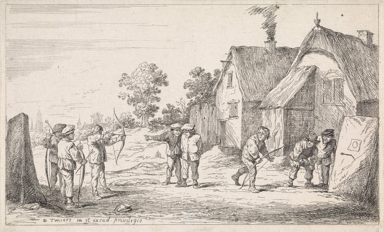 Archers Outdoor tür sahneleri (dizi başlığı) by David Teniers (II)