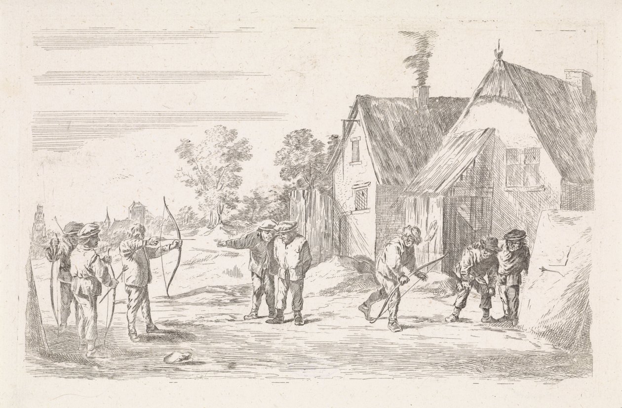 Archers Outdoor tür sahneleri (dizi başlığı) by David Teniers (II)