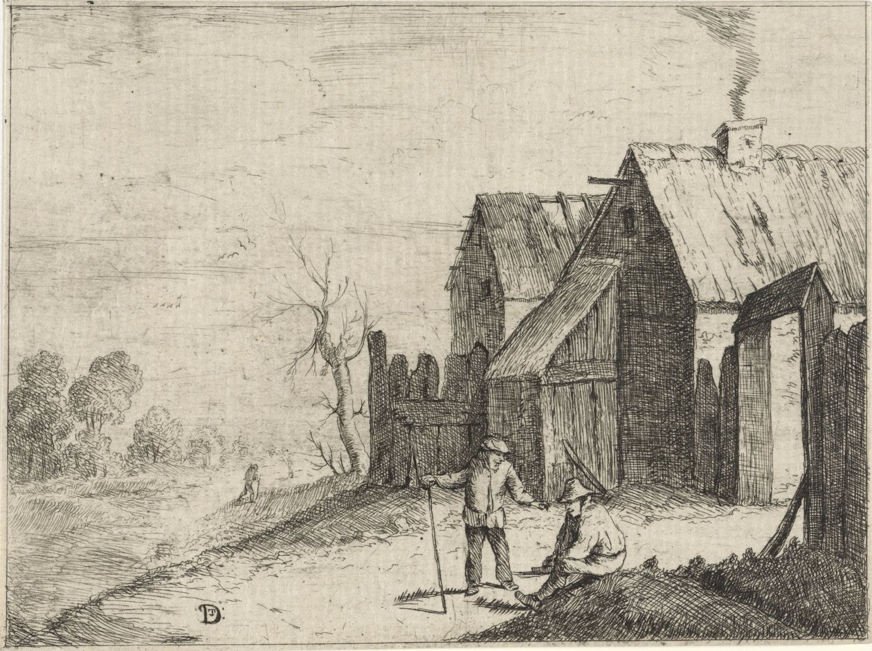 İki çiftçi sohbet ediyor by David Teniers (II)