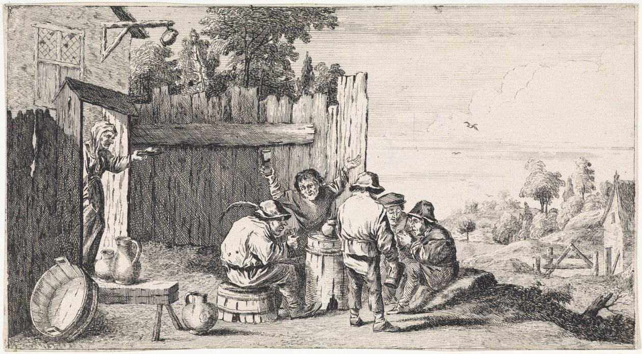 Bir ton civarında beş çiftçi Açık hava türü sahneleri (dizi adı) by David Teniers (II)