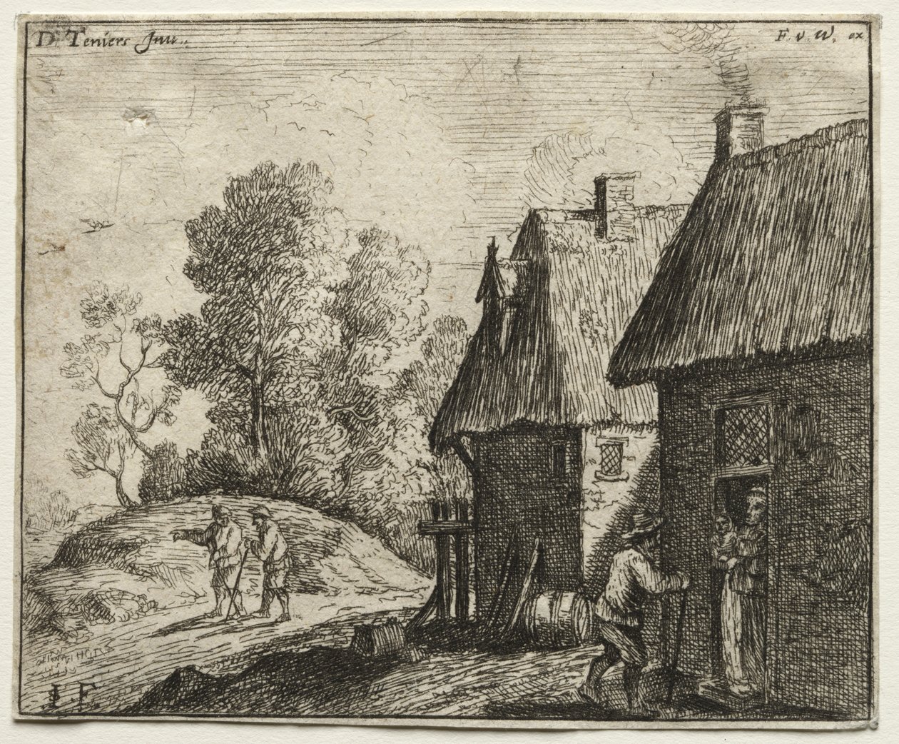 Bir Kadınla Konuşan Köylü by David Teniers