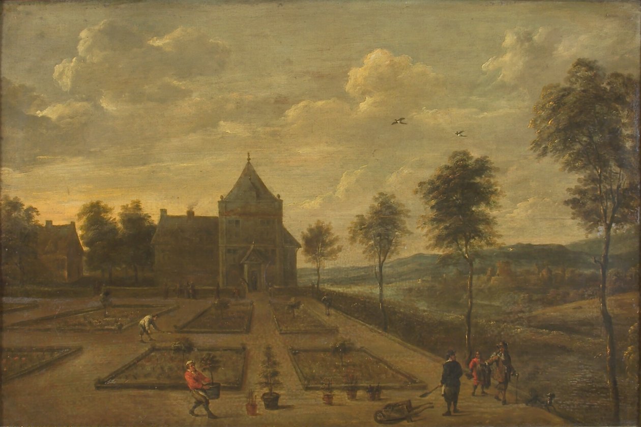 Country Koltuğun Önünde Bir Bahçe by David Teniers II