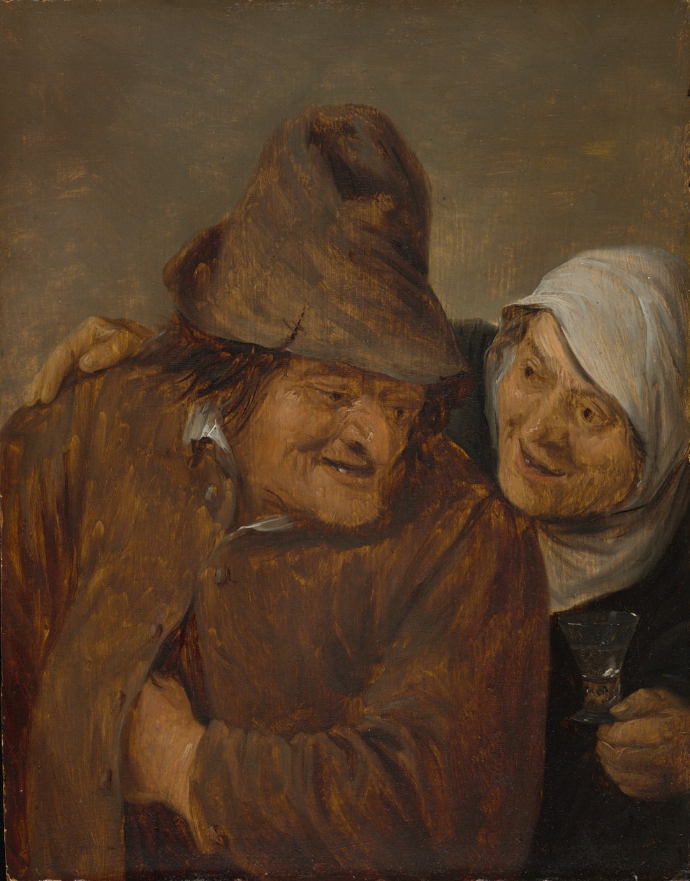 Bir Kadeh Şarapla İki Köylü, c. 1645. by David Teniers II