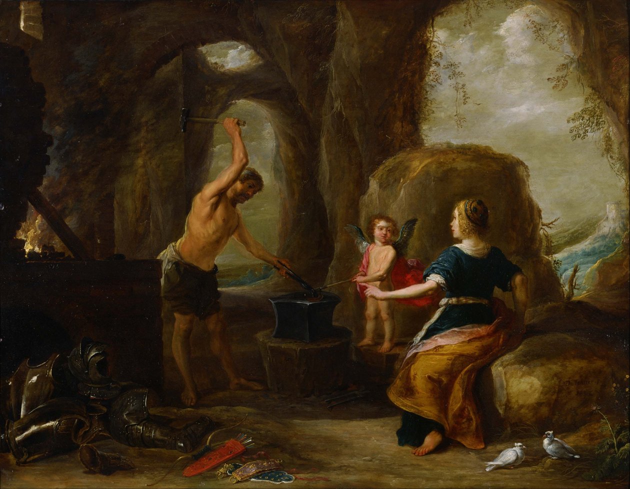 Venüs, Vulkan Demirhanesini Ziyaret Ediyor by David Teniers the Elder