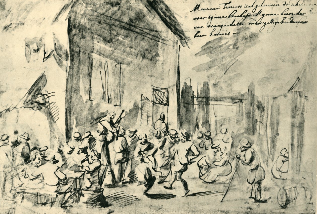 Köy dansı, 17. yüzyılın ortaları, 1943. by David Teniers the Younger