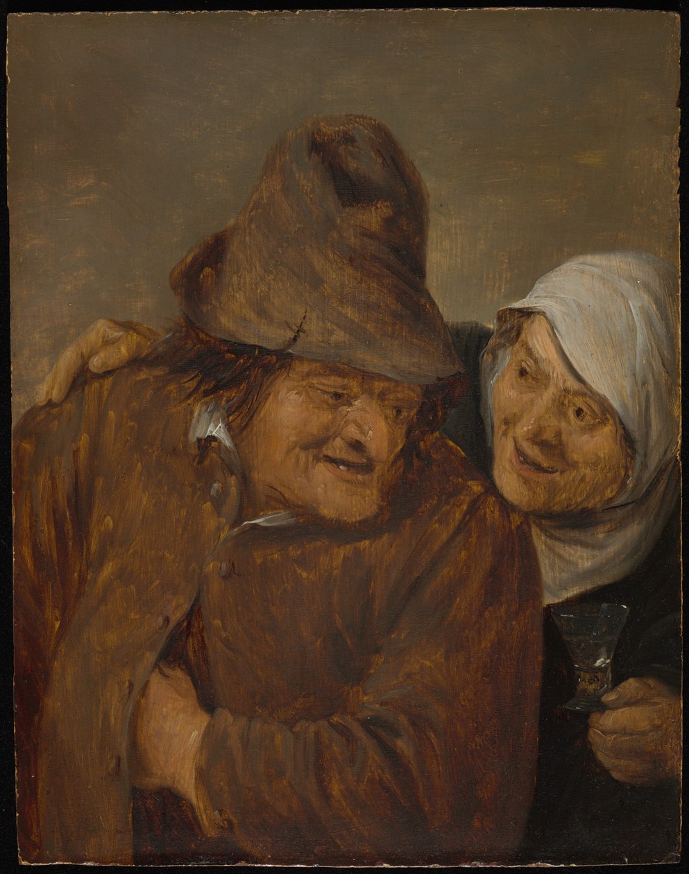 Bir Kadeh Şarapla İki Köylü by David Teniers the Younger