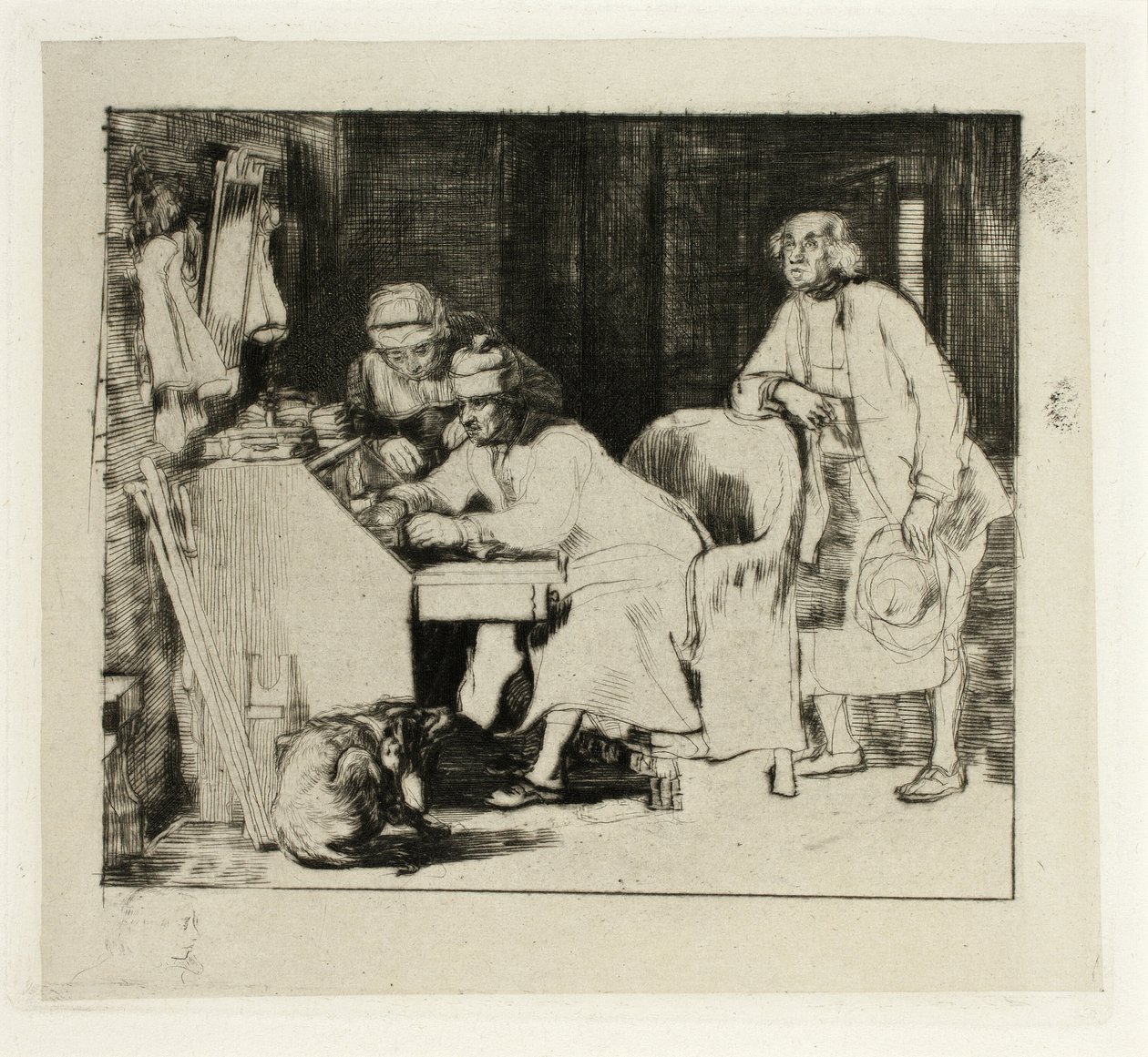 Masasında Bir Beyefendi by David Wilkie