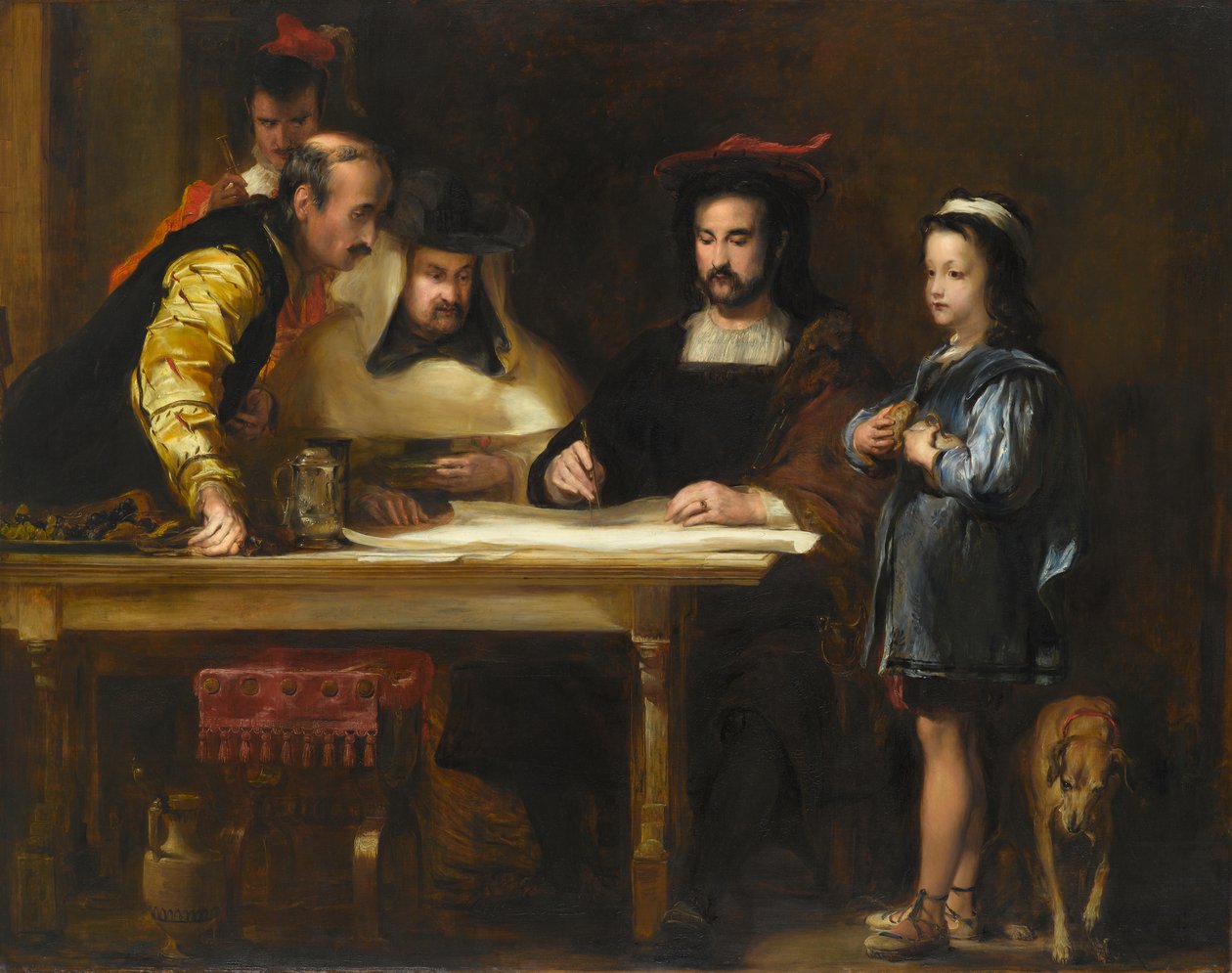 Kristof Kolomb La Rábida Manastırında Niyet Edilen Yolculuğunu Açıklarken, 1834 by David Wilkie