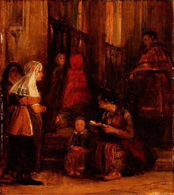 Kilisede Yedi Figür by David Wilkie