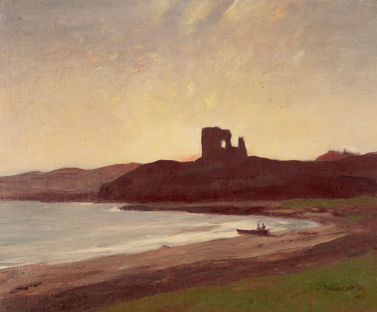Aros, Mull Adası (tuval üzerine yağlı boya) by David Young Cameron