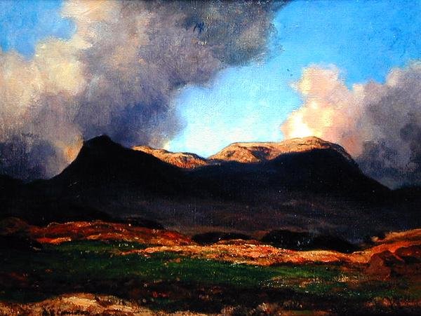 Ben Dearg (tuval üzerine yağlı boya) by David Young Cameron