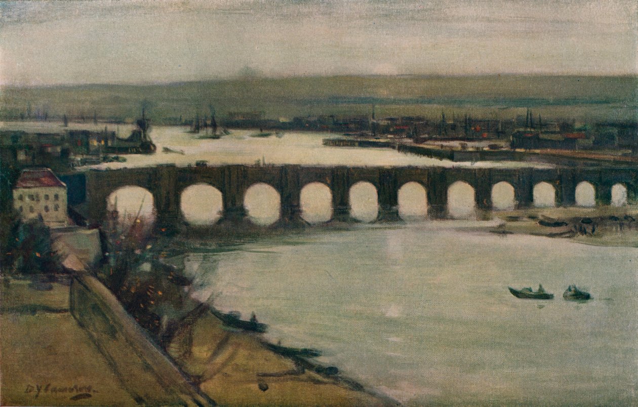 Berwick Köprüsü, c1912 by David Young Cameron